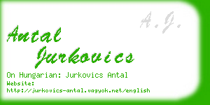 antal jurkovics business card
